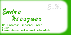 endre wieszner business card